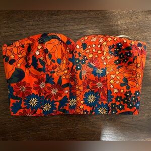 FARM Rio for Anthropologie Multicolor Corset Top